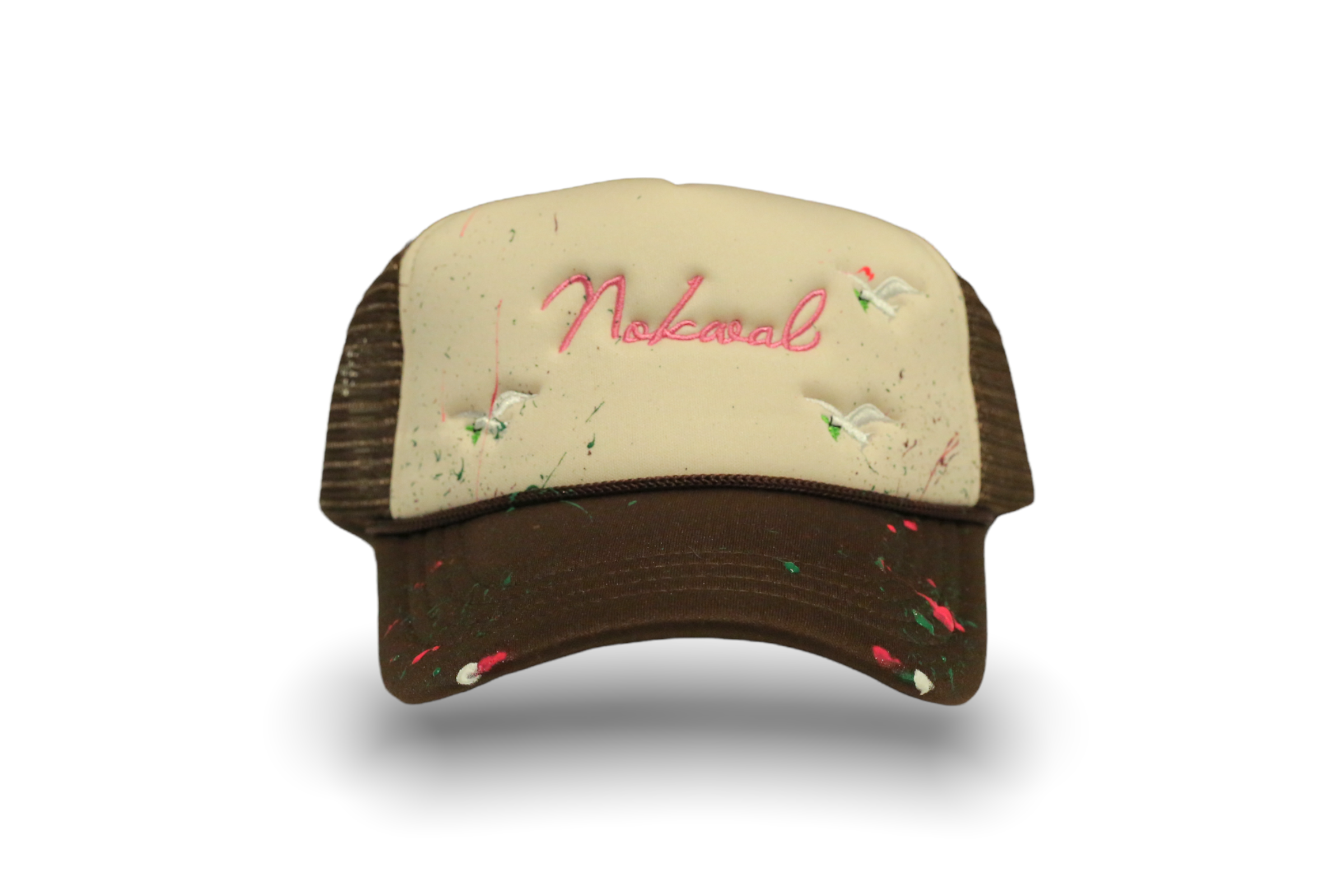 Nokwal Signature Brown Foam Trucker Hat - WITH PAINT