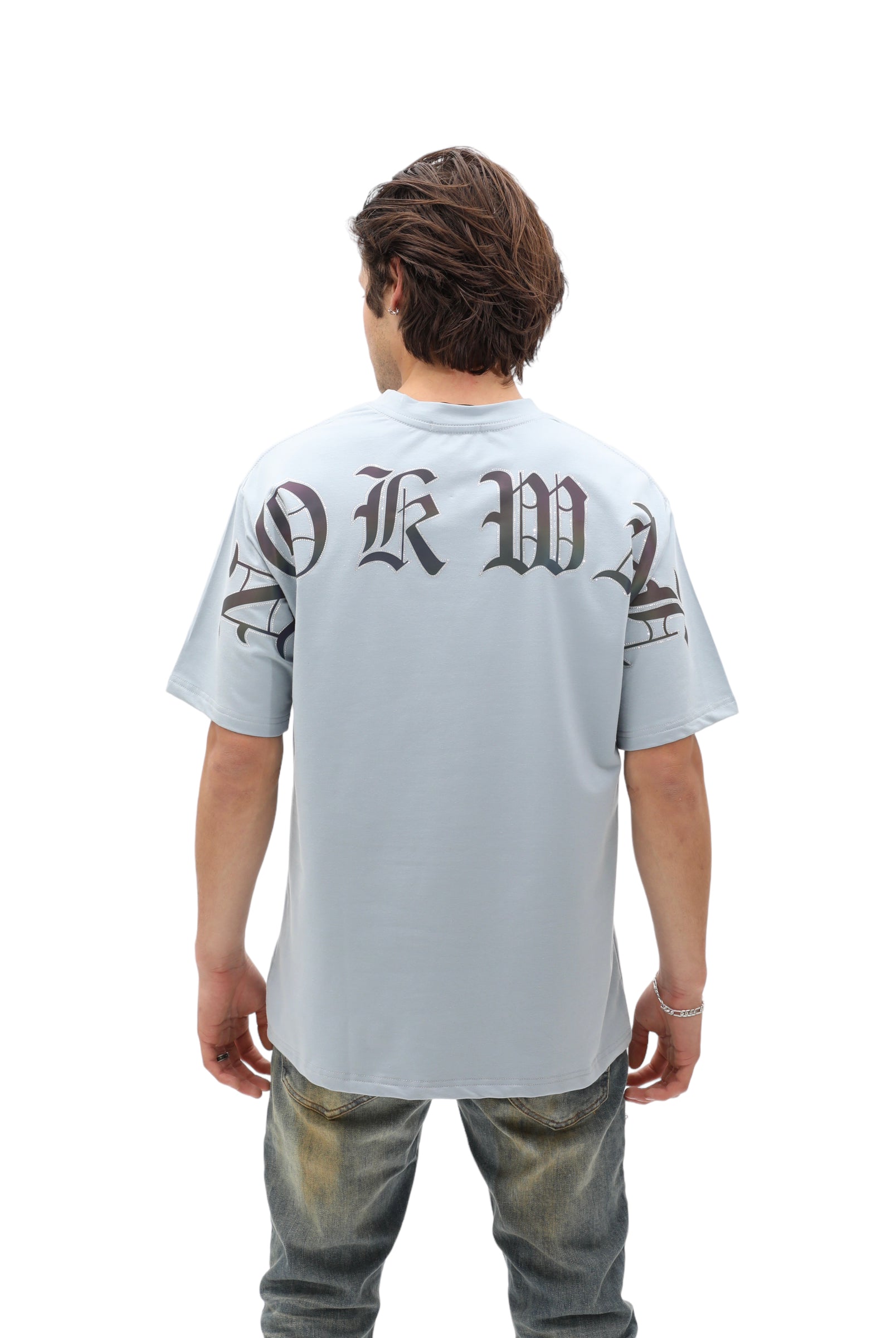 Damaged Soul From Pain - Reflective - T-Shirt - Faded Light Blue